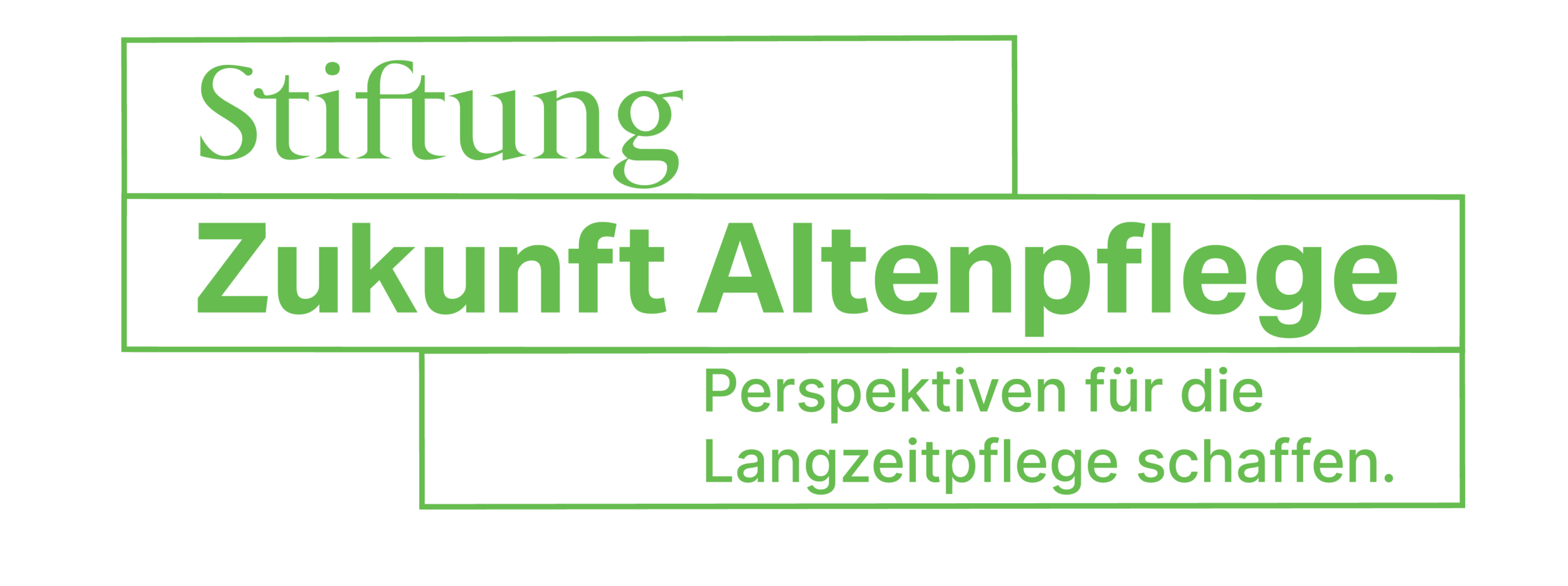 Logo Stiftung Zukunft Altenpflege, grün