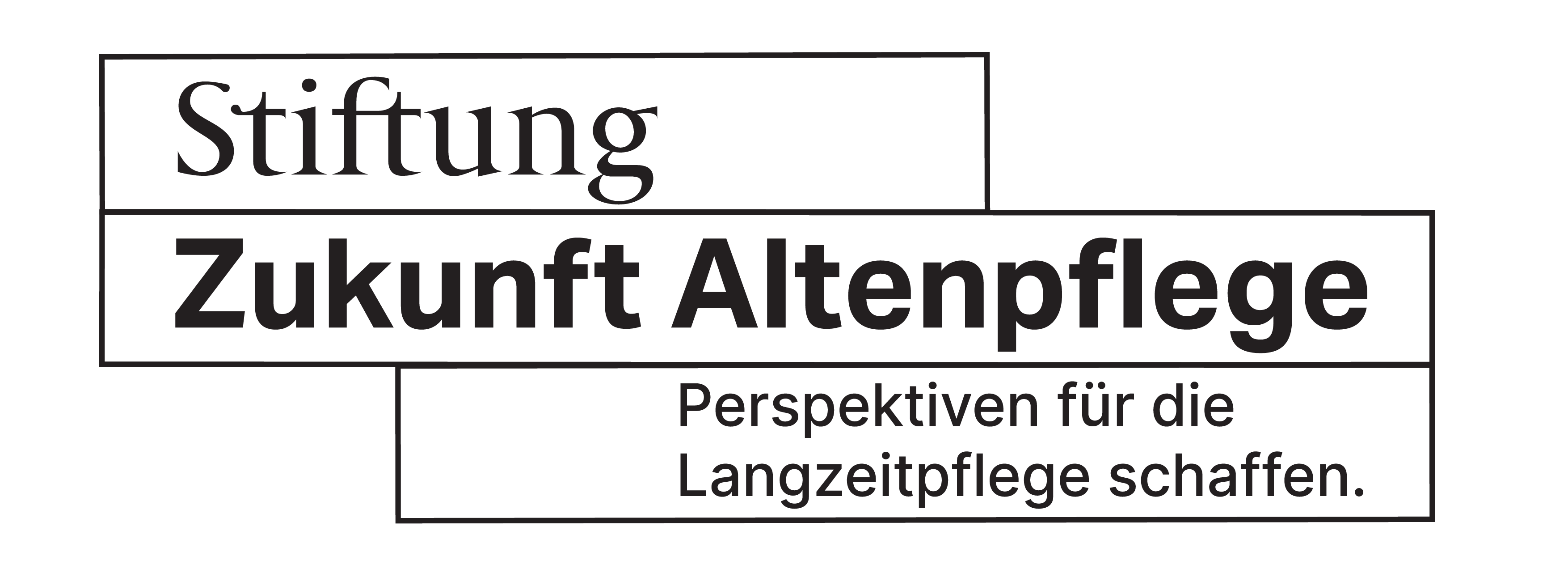 Logo Stiftung Zukunft Altenpflege schwarz